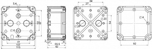 Пласт.коробка abs 116x116x62 Schneider Electric. Вид 1