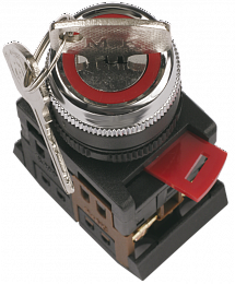 АKS-22 Переключатель черный с ключ. 2 полож. I-O 1з+1р ИЭК. Вид 1