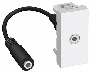 Розетка аудио 3,5 мм белая Schneider Electric. Вид 1