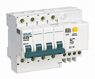 ДИФ-101 Дифф. автомат 3P+N, 16А, 100mA, тип AC, 4.5kA (хар-ка C) DEKraft