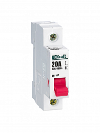 ВН102-1Р-020А Выключатель-разъединитель 1-полюсный модульный 20А DEKraft. Вид 1