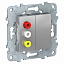 Розетка 3 RCA (алюминий) Unica New Schneider Electric. Вид 1.