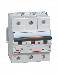 DX3 Автоматический выключатель 3-полюсный 16A 25kA (хар-ка D) Legrand. Вид 1