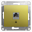 Розетка компьютерная RJ45 кат.5e, механизм (фисташковый) Glossa Systeme Electric. Вид 1.