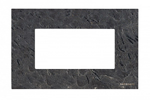 N2474 PZ Рамка итальянского стандарта на 4 модуля, серия Zenit, натуральный сланец ABB. Вид 1