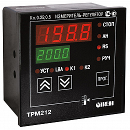 ТРМ212_Щ1.ИК [М03] ПИД-регулятор для управления задвижками и трехходовыми клапанами с RS-485 ОВЕН. Вид 1