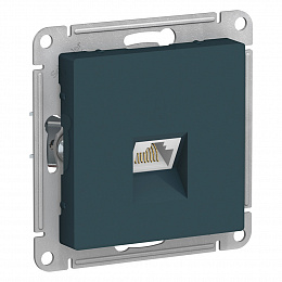 Розетка компьютерная RJ45, кат. 6A, механизм (изумруд) Atlas Design Systeme Electric. Вид 1
