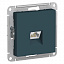 Розетка компьютерная RJ45, кат. 6A, механизм (изумруд) Atlas Design Systeme Electric. Вид 1.