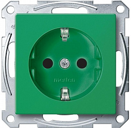 Розетка для специальный сетей, qf sm (зеленый) Merten Schneider Electric. Вид 1