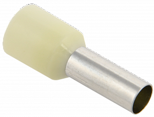 Е10-12 Наконечник-гильза 10мм2 (слоновая кость) (1упак- 20шт) ИЭК. Вид 1