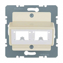 Накладка для 1 или 2 единых модулей "Reichle&De-Massari" (белый, глянцевый) Berker. Вид 1