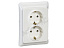 Розеточный блок 2х2К, 16А, винтовые зажимы (белая) Legrand. Вид 1.