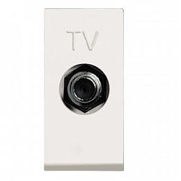 N2150 BL Розетка TV одиночная, серия Zenit, цвет альпийский белый ABB. Вид 1