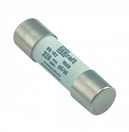 ПЦ102-С10-8А Цилиндрическая плавкая вставка 8А, размер 10х38, тип gG, 500В AC DEKraft. Вид 1