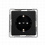 Розетка с заземлением со шторками, 16А, механизм (черный бархат) Wessen 59 Systeme Electric. Вид 1.