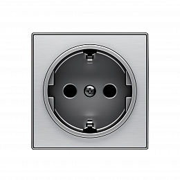 8588 AI Накладка для розетки SCHUKO,серия SKY, нержавеющая сталь ABB. Вид 1