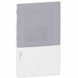 Щит встроенный на 4 модуля IP31 белый с дымчатой дверью Mini pragma Schneider Electric. Вид 1