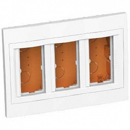Коробка скр.монт 3х2 верт.с рамкой r9003 Schneider Electric. Вид 1