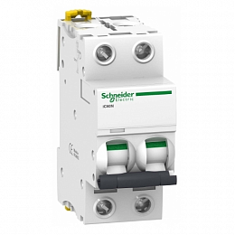 iC60N 2P 20А Автоматический выключатель 2-полюсный, 20А, 6кА (хар-ка C) Schneider Electric. Вид 1