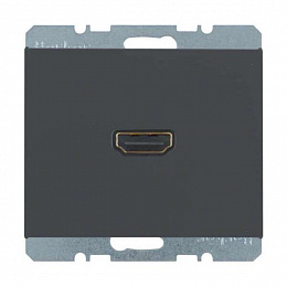 Розетка HDMI 90° (антрацитовый) K.1 Berker. Вид 1