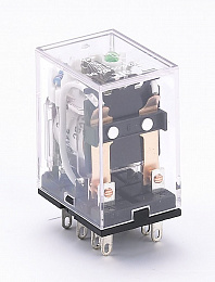 Промежуточное реле 2 конт. с инд. led 5а 12в dc пр-1 DEKraft. Вид 1