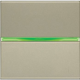 N2204.5 CV Механизм 1-клавишной кнопки с клавишей с контрольной подсветкой, 2-модульный, серия Zenit, цвет шампань ABB. Вид 1