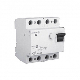 263590 PF7-63/4/003-DE Блок утечки тока 4-полюсный, 63А, 30mA, тип AC Eaton. Вид 1