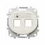 5518_2 BL Накладка 2-телеф. и комп. розеток белый TACTO ABB. Вид 1.