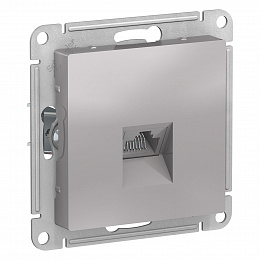 Розетка компьютерная RJ45, кат. 5Е, механизм (алюминий) Atlas Design Systeme Electric. Вид 1