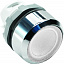 MP1-31W Кнопка белая с подсветкой без фиксации (только корпус) ABB. Вид 1.