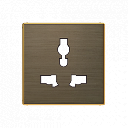 8539 OE Накладка для механизма универсальной розетки, SKY, античная латунь ABB. Вид 1