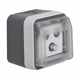 Розетка антенная, 3 отверстия (серый) W.1 Berker. Вид 1