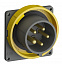 Вилка с прямым фланцем easy&safe 416ebu4w,16a,3p+n+e,ip67,4ч ABB. Вид 1.