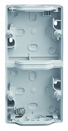 Бокс двойной вертикальный пустой Mureva Schneider Electric. Вид 1