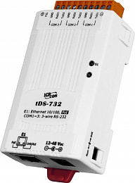 Ethernet сервер устройств, PoE, 3xRS-232, RoHS ICP DAS. Вид 1