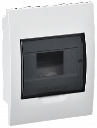 Бокс ЩРВ-П-6 модулей встр. пластик IP41 GENERICA ИЭК. Вид 1