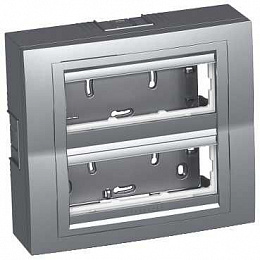 Коробка нар.монт 2х3 гор.с рамкой металл Schneider Electric. Вид 1