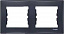 Рамка 2-постовая горизонтальная IP44 (графит) Sedna Schneider Electric. Вид 1.