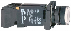 Кнопка 22мм 230в белая с подсветкой Schneider Electric. Вид 1