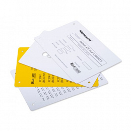 KCIPA-W 8X20 Маркировка для электрощитов и компонентов, Жесткий самоклеющийся ПВХ, 8Х20, Белый, Размер карты 116x165 мм (1упак-1600шт) Klemsan. Вид 1