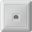 Розетка телефонная RJ11, 160В, 1А, в сборе (слоновая кость) Wessen 59 Schneider Electric. Вид 1.