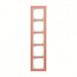 1725-227 Рамка 5-постовая, Axcent, стекло, благородный коралл ABB. Вид 1