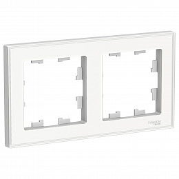 Рамка 2-постовая, (белый) Atlas Design Systeme Electric. Вид 1