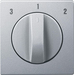 Накладка выключателя вентилятора, sm (алюминий) Merten Schneider Electric. Вид 1