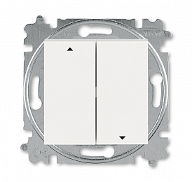 3559H-A88445 68W Выключатель жалюзи 2-кл. без фиксации, Levit, жемчуг/ледяной ABB. Вид 1