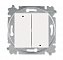 3559H-A88445 68W Выключатель жалюзи 2-кл. без фиксации, Levit, жемчуг/ледяной ABB. Вид 1.