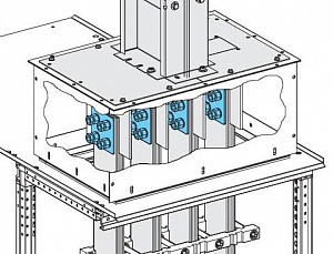 Оцинкованные стальные пластины 8х3мм, 16 болтов с гайками, шайбами Schneider Electric. Вид 1