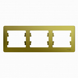 Рамка 3-постовая, горизонтальная (фисташковый) Glossa Systeme Electric. Вид 1