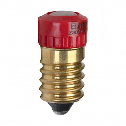 Лампа светодиода E14, (красный) Berker. Вид 1