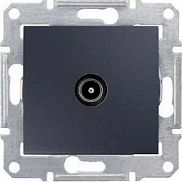 Розетка TV, проходная, 8 db (графит) Sedna Schneider Electric. Вид 1